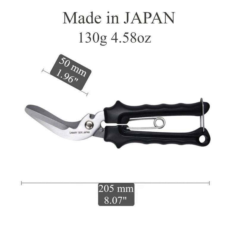 CANARY Carpet Cutter Tool Heavy Duty 8" Carpet Scissors for Rug, Artificial Grass, Metal Mesh, Cardboard, Wallpaper, Japanese Stainless Steel Blade, Made in JAPAN - Image 2